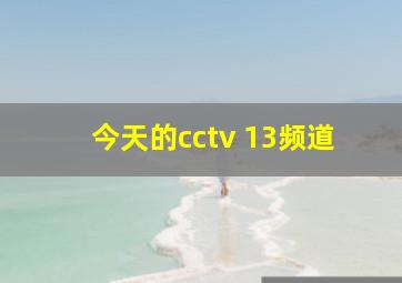 今天的cctv 13频道